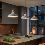 Colorful Industrial Pendant Light – 1-Light Metal Barn Shade for Kitchen and Café, Adjustable Height Hanging Light in Various Colors 81