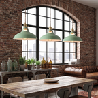 Colorful Industrial Pendant Light – 1-Light Metal Barn Shade for Kitchen and Café, Adjustable Height Hanging Light in Various Colors 93