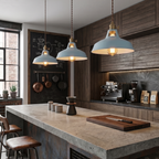 Colorful Industrial Pendant Light – 1-Light Metal Barn Shade for Kitchen and Café, Adjustable Height Hanging Light in Various Colors 99