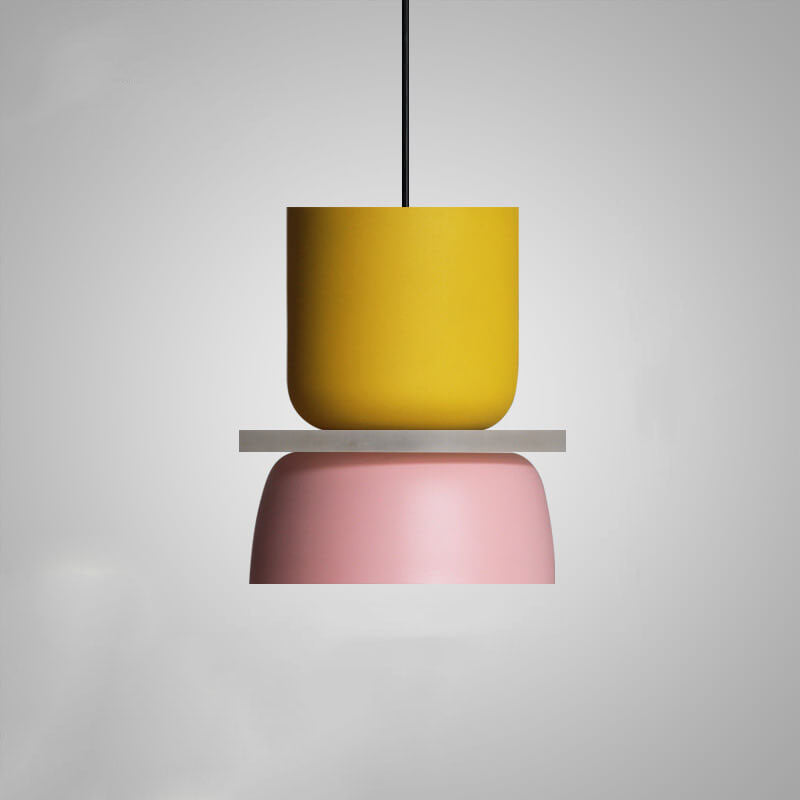 Colorful LED Pendant Light – Modern Macaron Hanging Light for Living Room and Bedroom 0