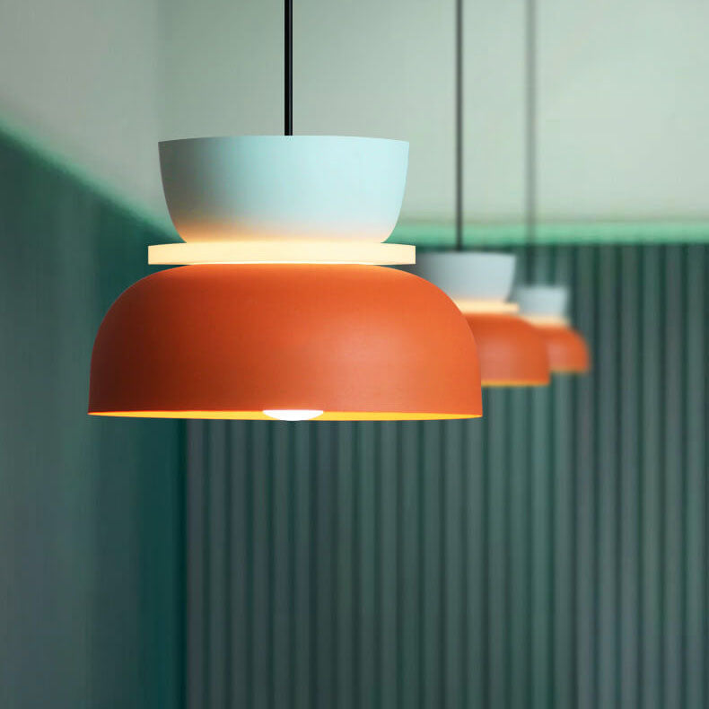 Colorful LED Pendant Light – Modern Macaron Hanging Light for Living Room and Bedroom 4