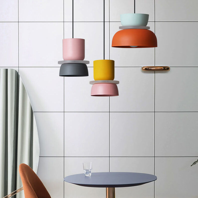 Colorful LED Pendant Light – Modern Macaron Hanging Light for Living Room and Bedroom 7