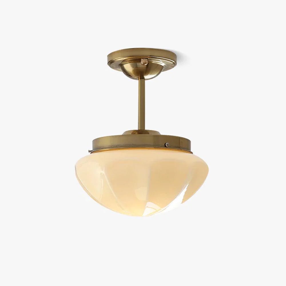 Compact Flush Mount Ceiling Light Matte Gold Chrome Round Bedroom Hallway Home Decor Stack Clear 1