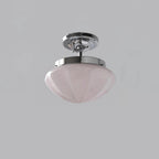 Compact Flush Mount Ceiling Light Matte Gold Chrome Round Bedroom Hallway Home Decor Stack Clear 12