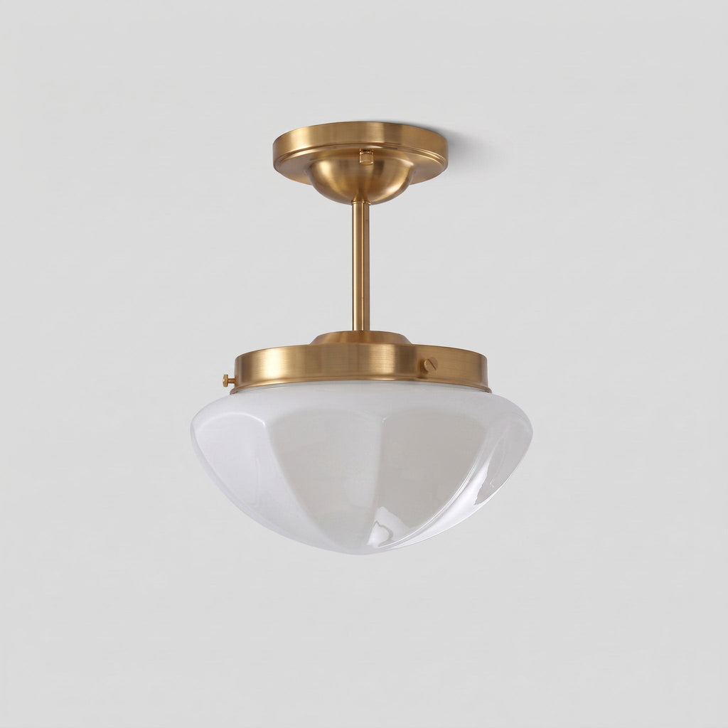 Compact Flush Mount Ceiling Light Matte Gold Chrome Round Bedroom Hallway Home Decor Stack Clear 16