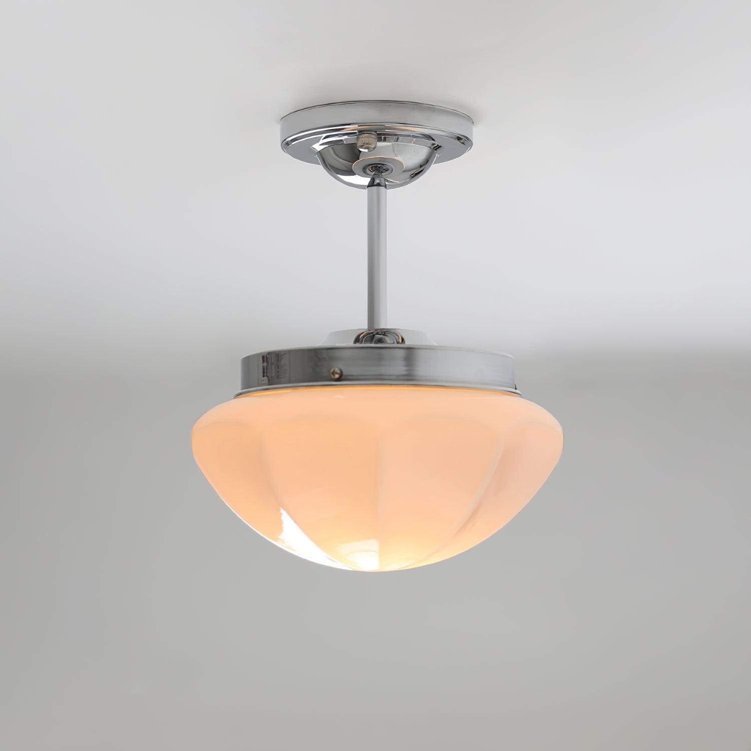 Compact Flush Mount Ceiling Light Matte Gold Chrome Round Bedroom Hallway Home Decor Stack Clear 4