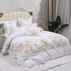 Concentric Duvet Cover Set in Soft Egyptian Cotton - 600 Thread Count, Elegant Design 4