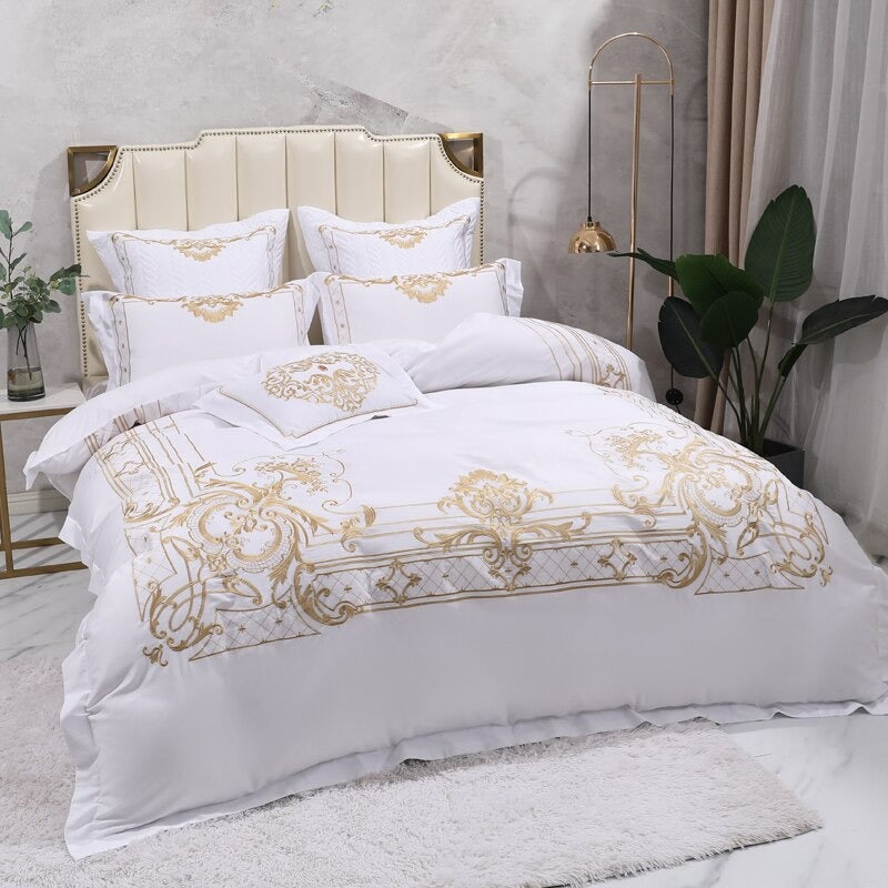 Concentric Duvet Cover Set in Soft Egyptian Cotton - 600 Thread Count, Elegant Design 6