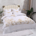 Concentric Duvet Cover Set in Soft Egyptian Cotton - 600 Thread Count, Elegant Design 6