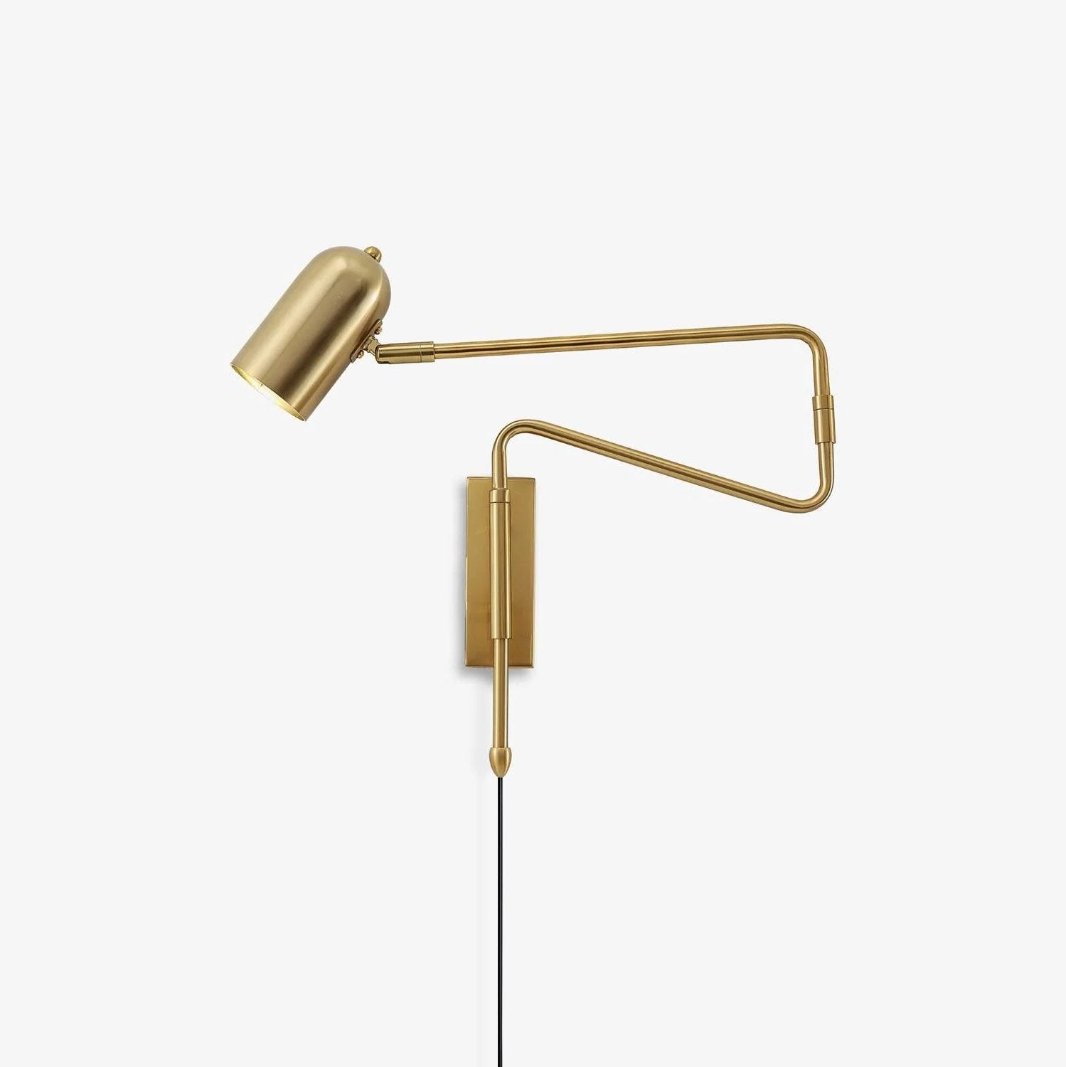 Contemporary Adjustable LED Wall Light Black Gold Finish 0