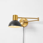 Contemporary Adjustable LED Wall Light Black Gold Finish 9