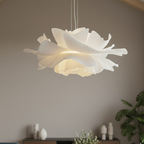 Contemporary Ceiling Light Acrylic Flower Leaf Adjustable Height 16