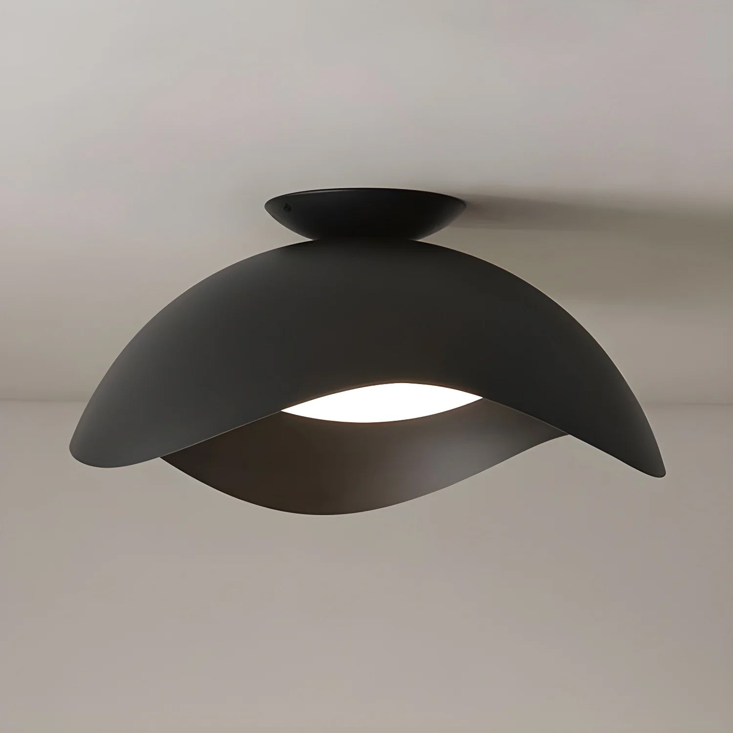 Contemporary Ceiling Light Metal Acrylic Wave Design LED 0