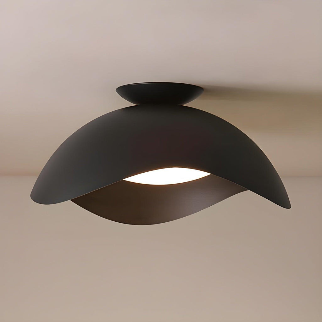 Contemporary Ceiling Light Metal Acrylic Wave Design LED 10