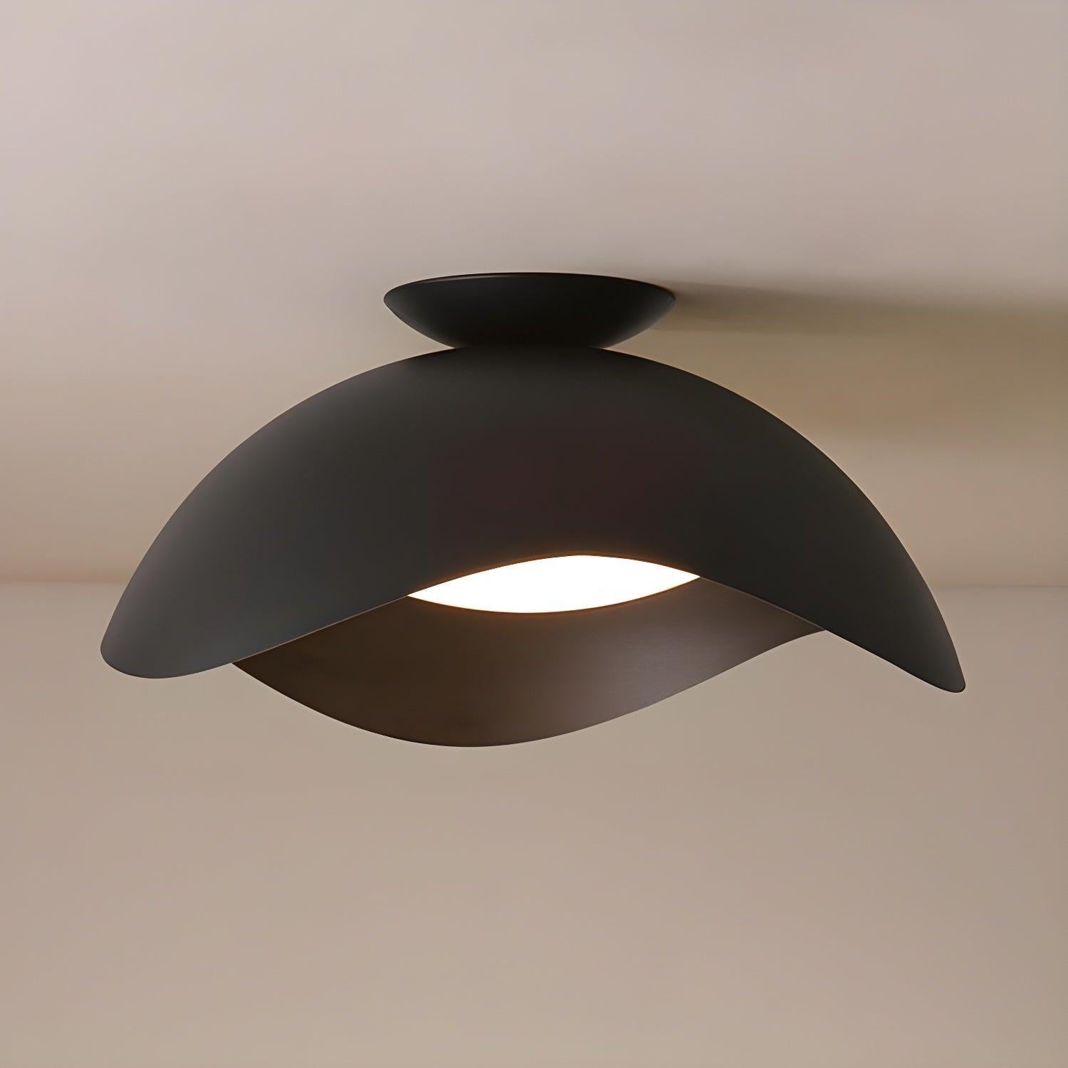 Contemporary Ceiling Light Metal Acrylic Wave Design LED 10