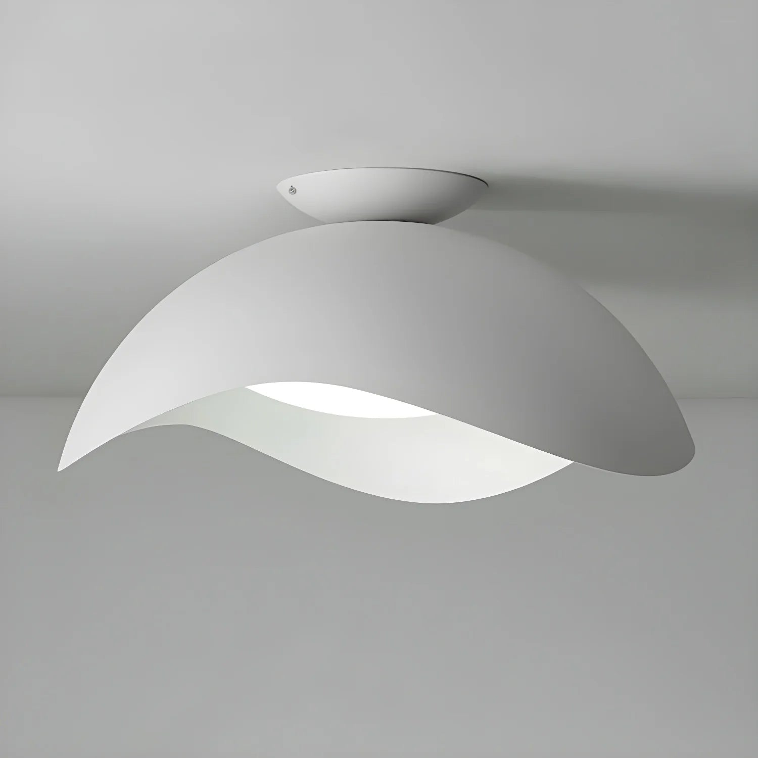 Contemporary Ceiling Light Metal Acrylic Wave Design LED 11