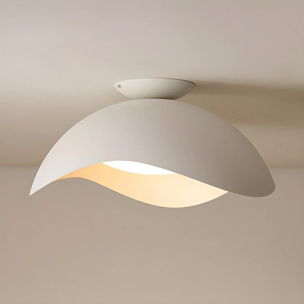 Contemporary Ceiling Light Metal Acrylic Wave Design LED 12