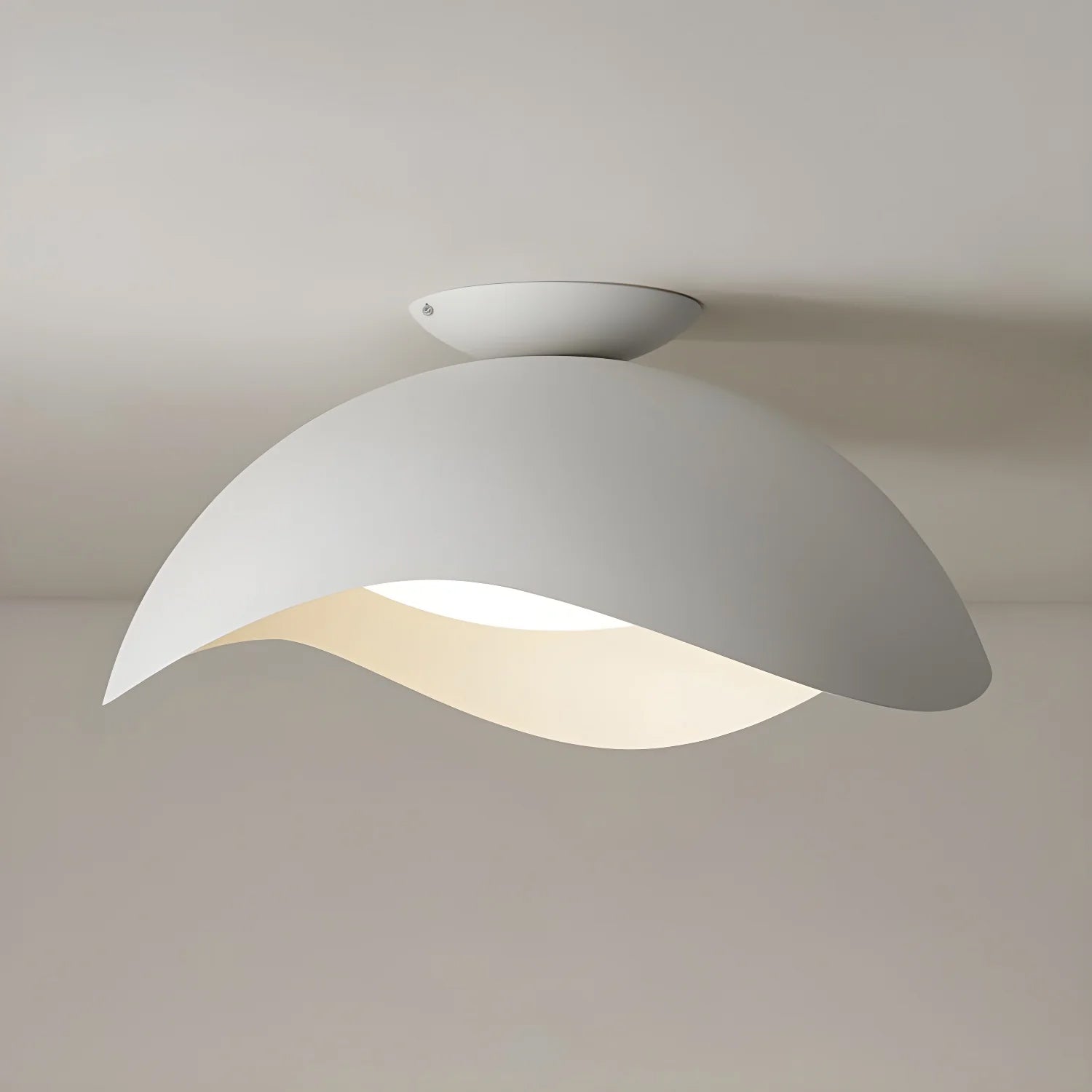 Contemporary Ceiling Light Metal Acrylic Wave Design LED 13
