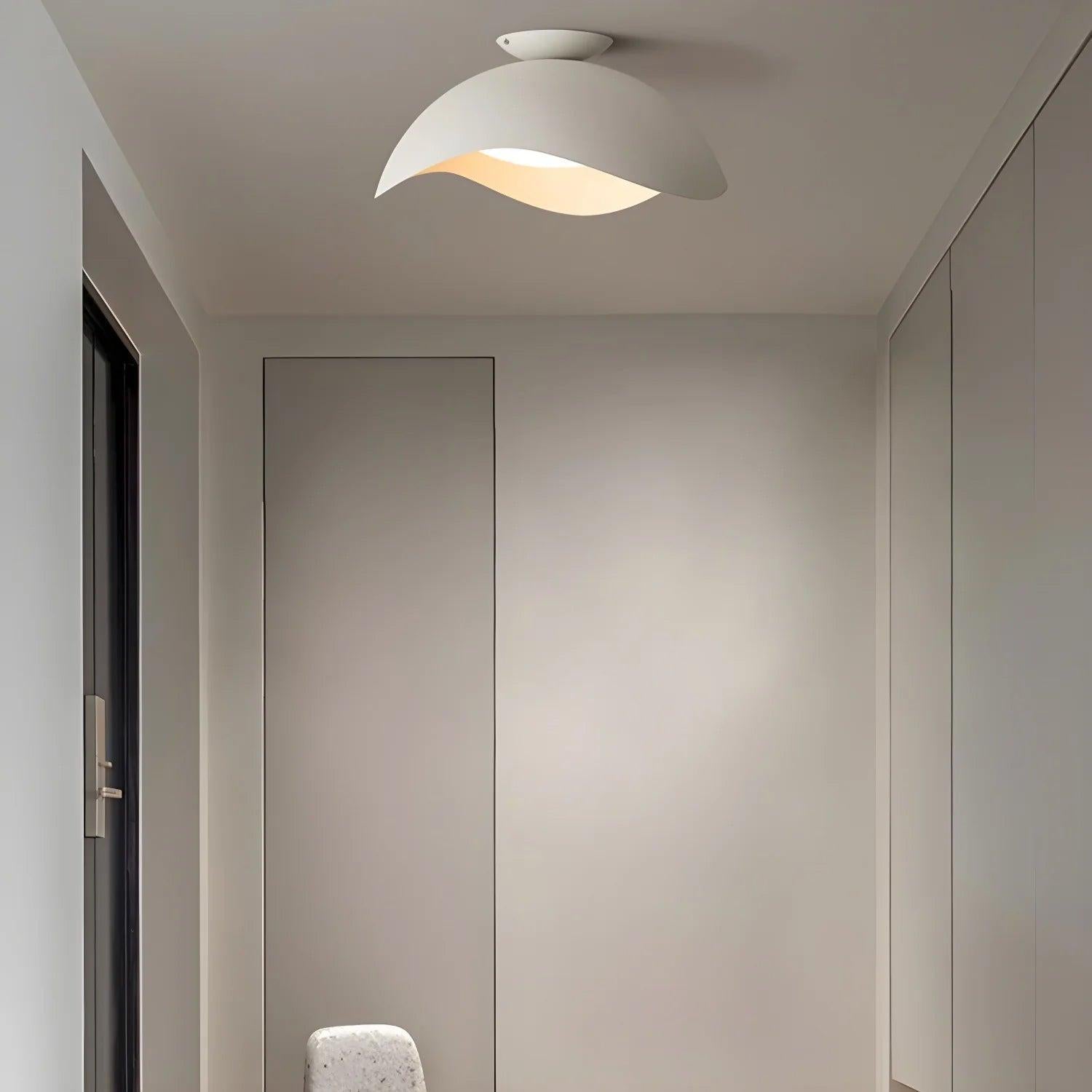 Contemporary Ceiling Light Metal Acrylic Wave Design LED 2