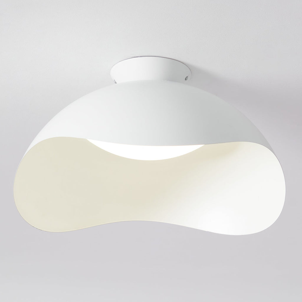 Contemporary Ceiling Light Metal Acrylic Wave Design LED 6