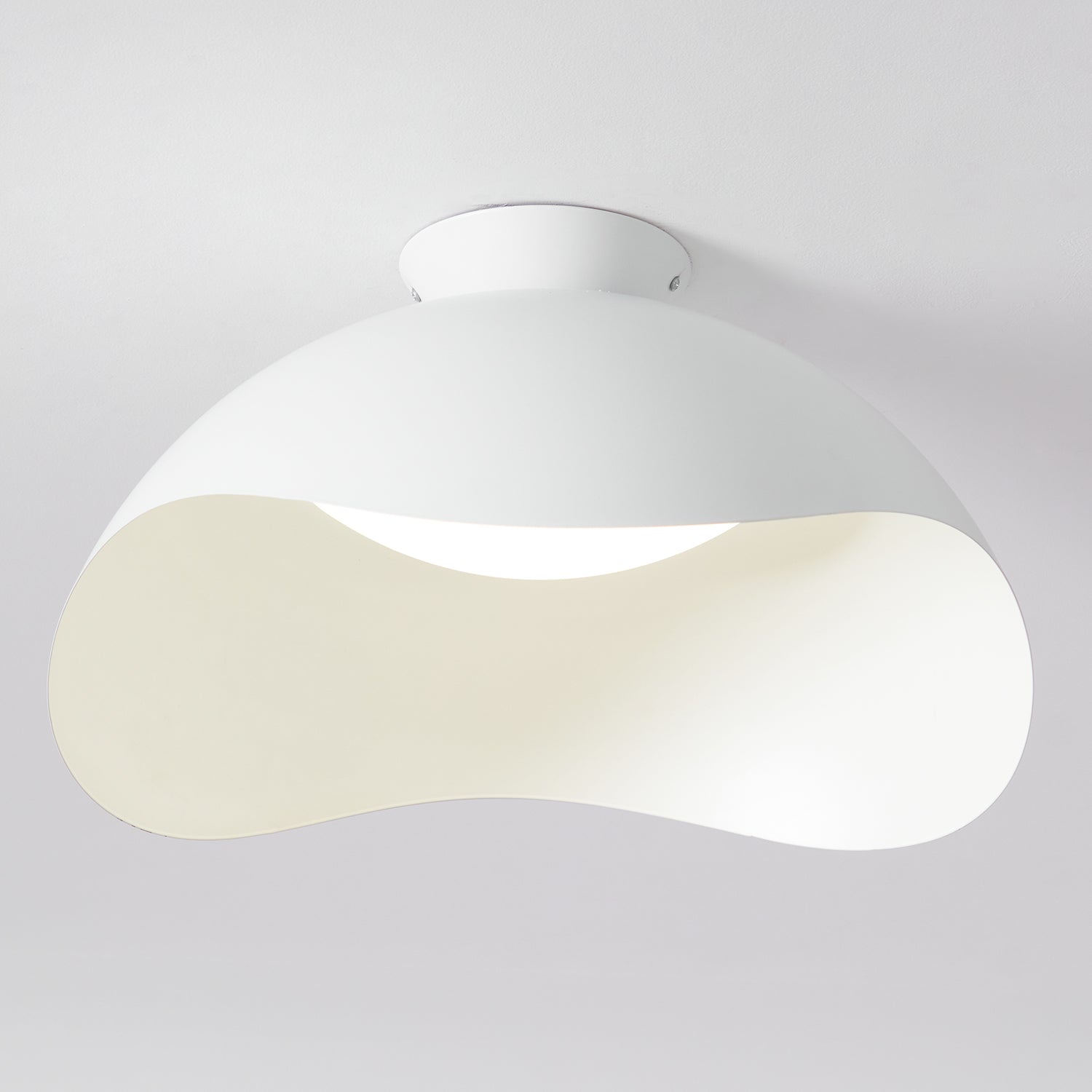 Contemporary Ceiling Light Metal Acrylic Wave Design LED 6