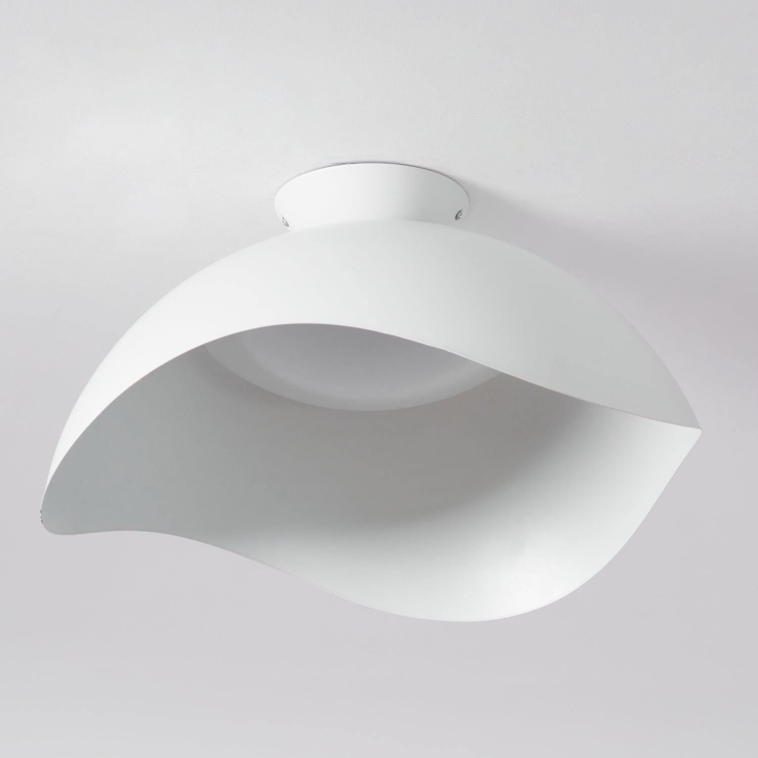 Contemporary Ceiling Light Metal Acrylic Wave Design LED 7