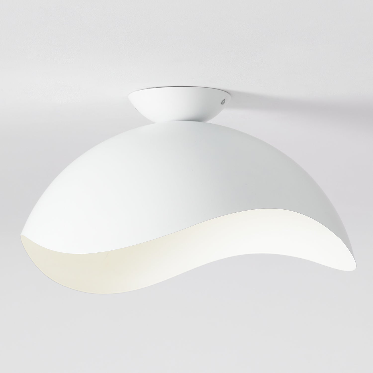 Contemporary Ceiling Light Metal Acrylic Wave Design LED 8