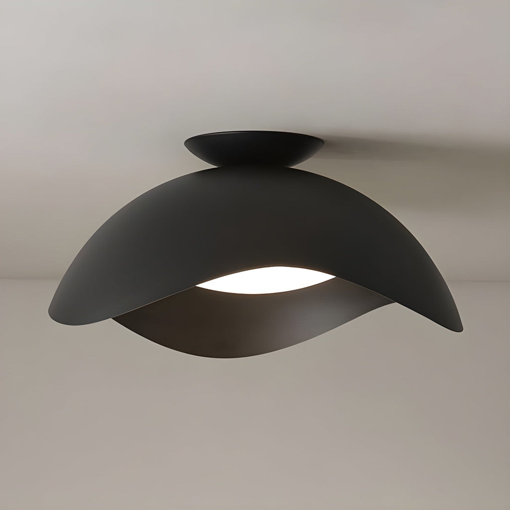 Contemporary Ceiling Light Metal Acrylic Wave Design LED 9