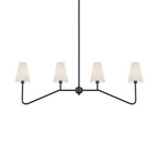 Contemporary Chandelier Brass Adjustable Height 4 Lights 7