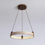Contemporary Chandelier Yellow Travertine Adjustable Height 0