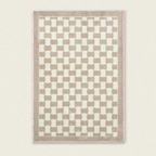 Contemporary Checkerboard Rug – Durable 100% Polyester Design for Modern Interiors, Soft and Easy to Clean 0