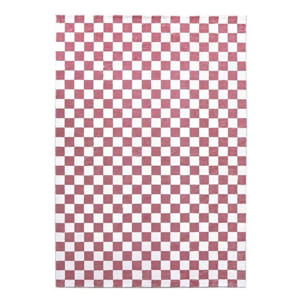 Contemporary Checkerboard Rug – Durable 100% Polyester Design for Modern Interiors, Soft and Easy to Clean 11