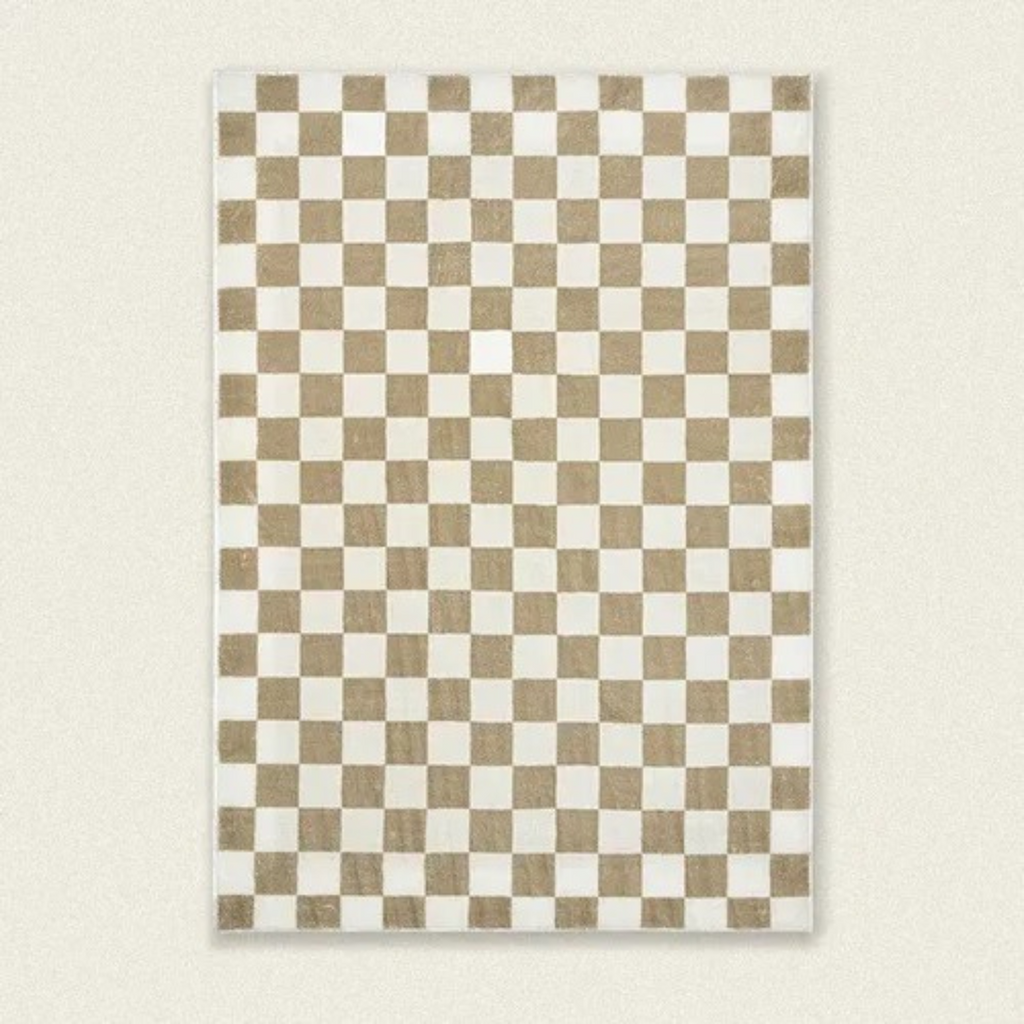 Contemporary Checkerboard Rug – Durable 100% Polyester Design for Modern Interiors, Soft and Easy to Clean 14