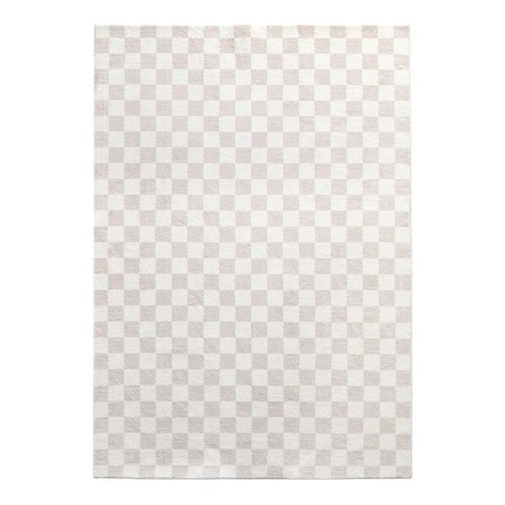 Contemporary Checkerboard Rug – Durable 100% Polyester Design for Modern Interiors, Soft and Easy to Clean 15