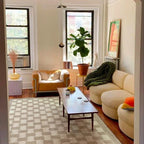 Contemporary Checkerboard Rug – Durable 100% Polyester Design for Modern Interiors, Soft and Easy to Clean 3