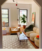 Contemporary Checkerboard Rug – Durable 100% Polyester Design for Modern Interiors, Soft and Easy to Clean 5