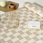 Contemporary Checkerboard Rug – Durable 100% Polyester Design for Modern Interiors, Soft and Easy to Clean 7