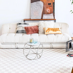 Contemporary Checkerboard Rug – Durable 100% Polyester Design for Modern Interiors, Soft and Easy to Clean 8