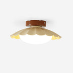 Contemporary Flush Mount Ceiling Light, 12W LED Fixture – Scalloped Design 1