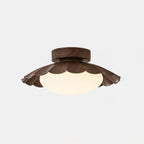 Contemporary Flush Mount Ceiling Light, 12W LED Fixture – Scalloped Design 9