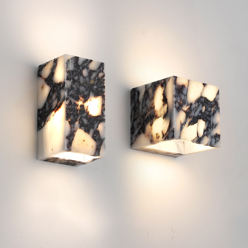 Contemporary Marble Cube Wall Lamp – Minimalist LED Wall Sconce Lighting for Elegant Home Decor 7