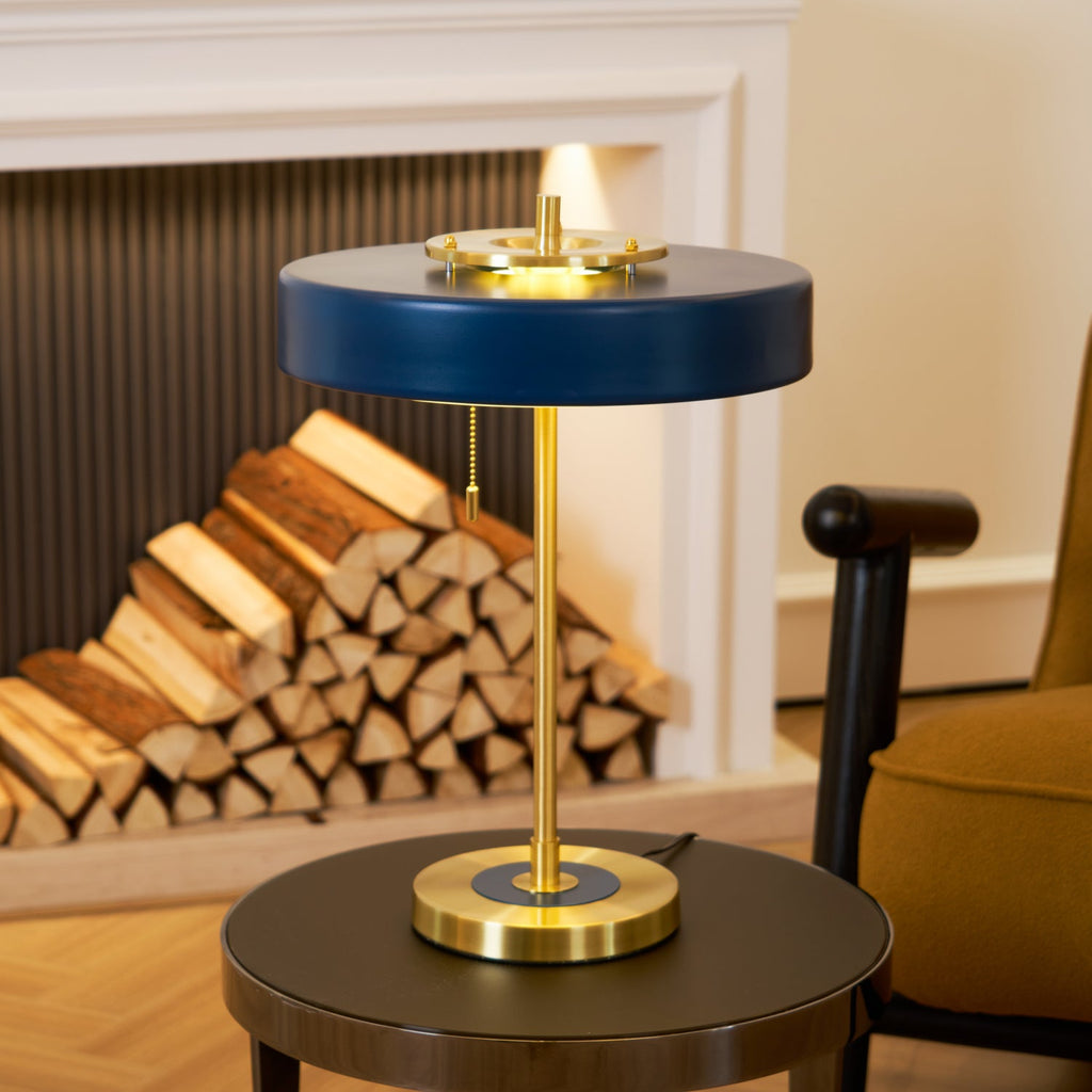 Contemporary Revolve Table Lamp with Opal Diffuser and Solid Iron Base – Stylish Bedside or Desk Lamp for Modern Decor 7