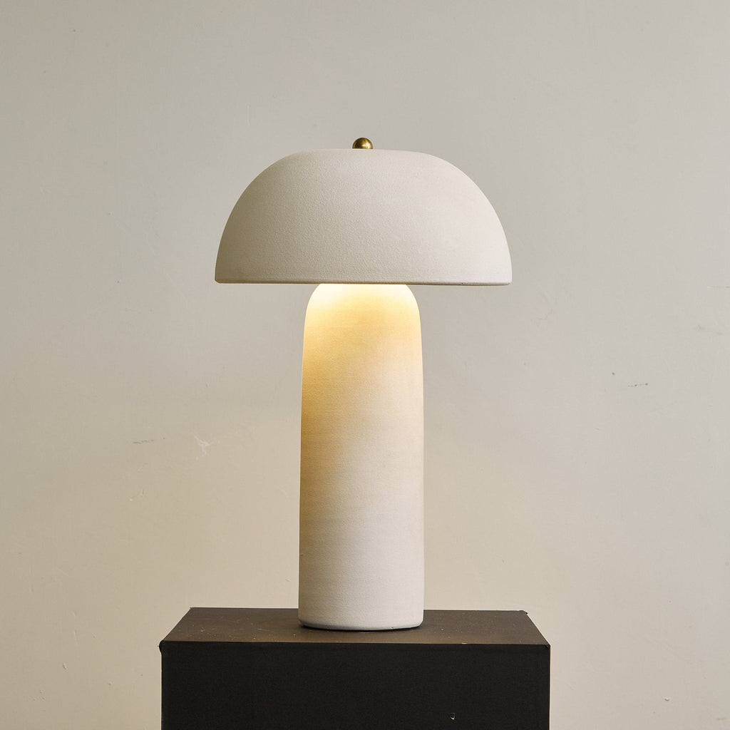Contemporary Table Lamp Ceramic  Gold Fungi Design 2