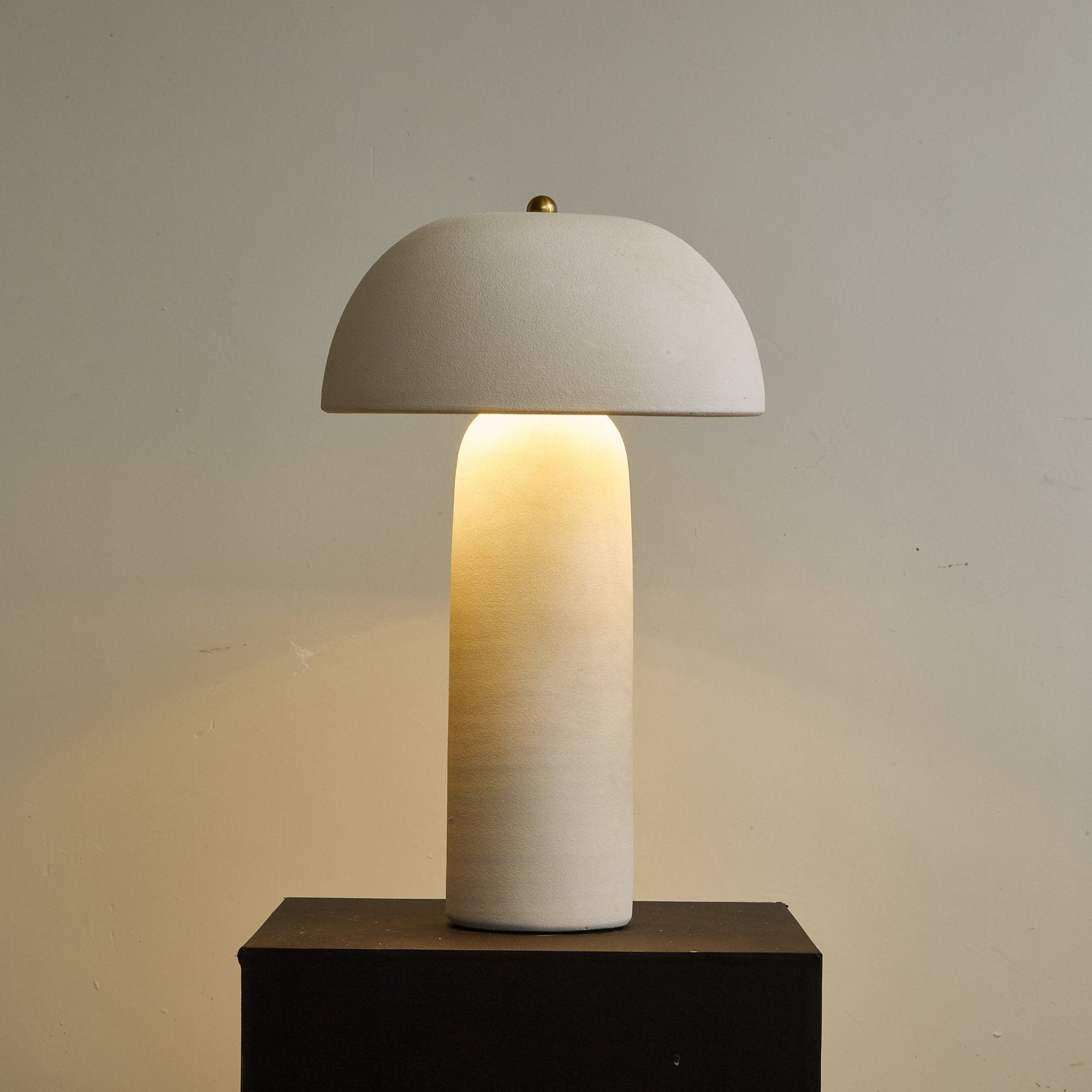 Contemporary Table Lamp Ceramic  Gold Fungi Design 3