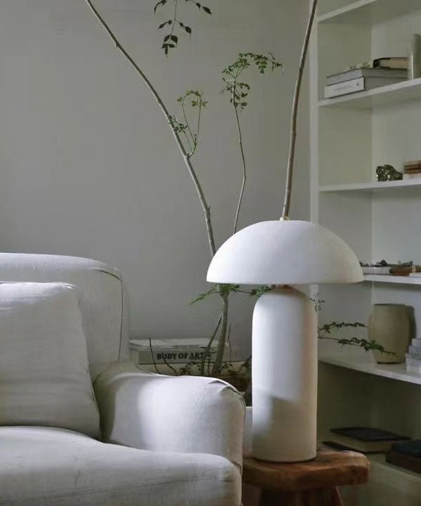 Contemporary Table Lamp Ceramic  Gold Fungi Design 5