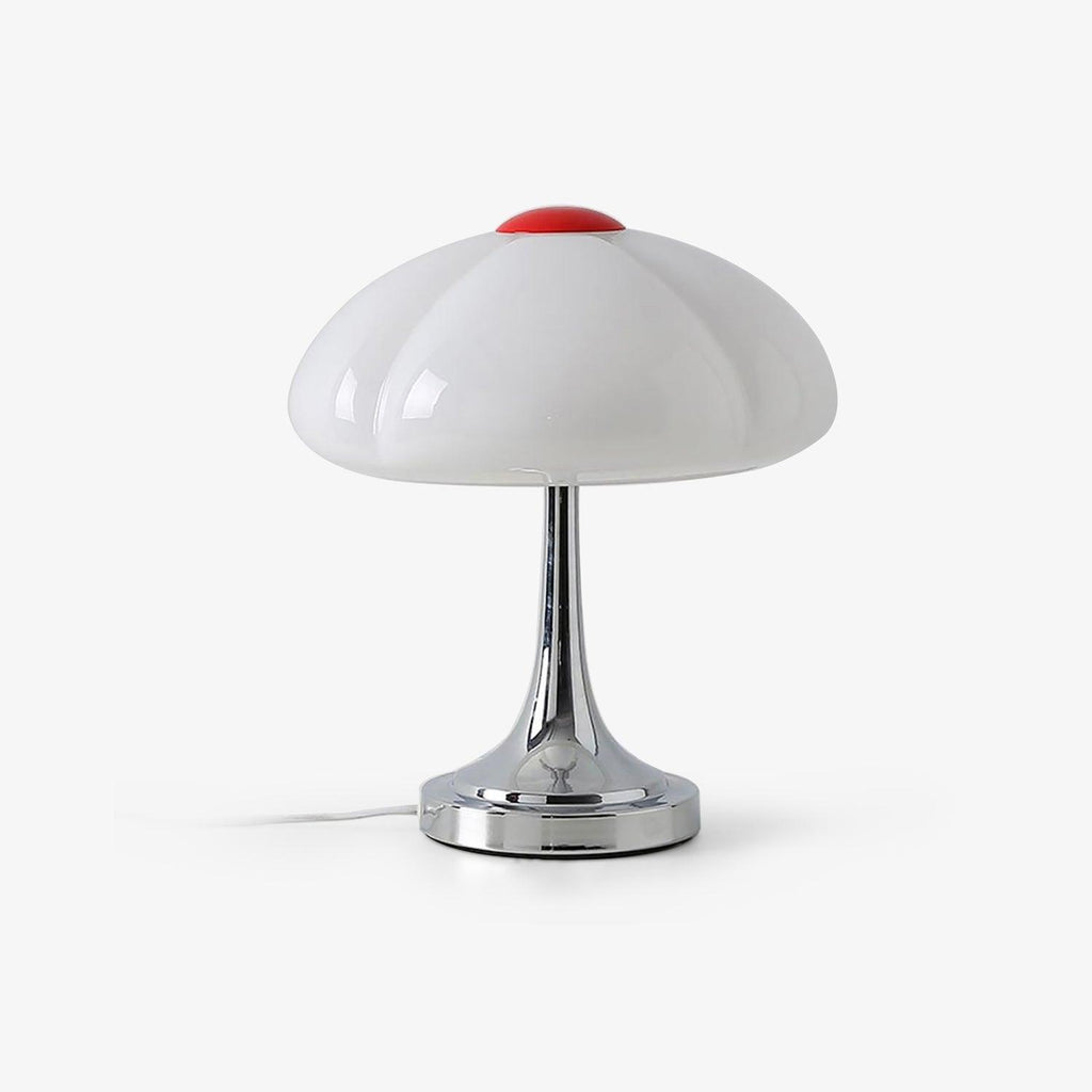 Contemporary Table Lamp Metal Glass Chrome Finish 1