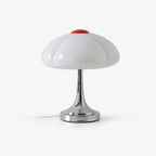 Contemporary Table Lamp Metal Glass Chrome Finish 1