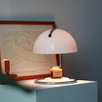 Contemporary Table Lamp Metal Glass Chrome Finish 2