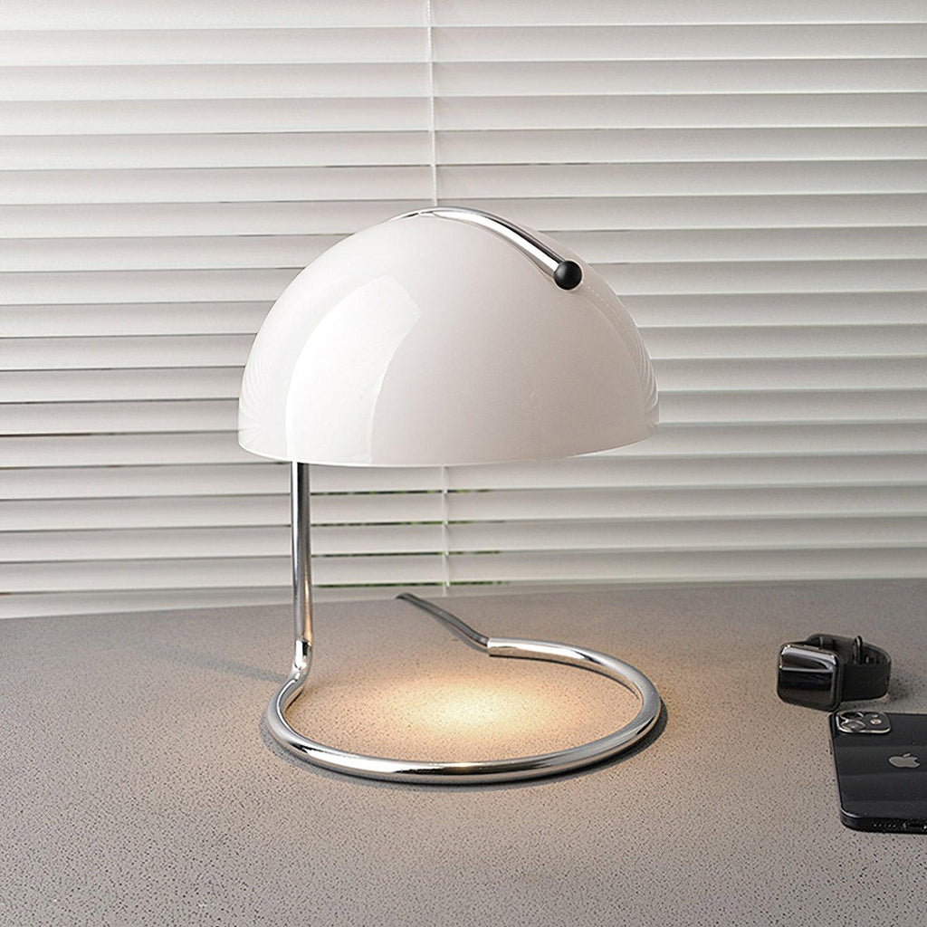 Contemporary Table Lamp Metal Glass Chrome Finish 3