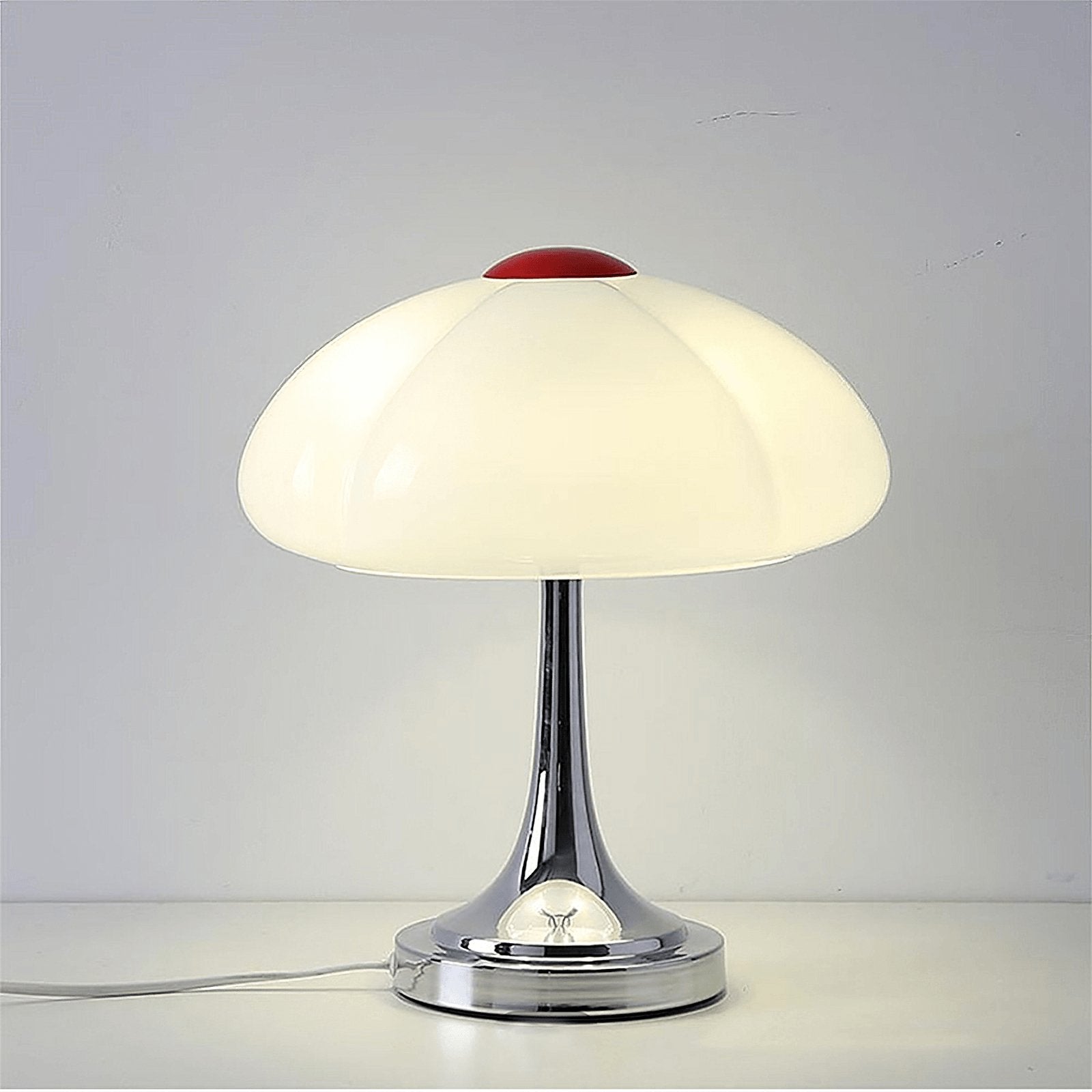 Contemporary Table Lamp Metal Glass Chrome Finish 6